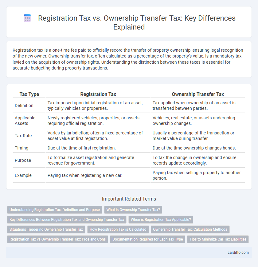 Registration Tax vs. Ownership Transfer Tax: Key Differences Explained