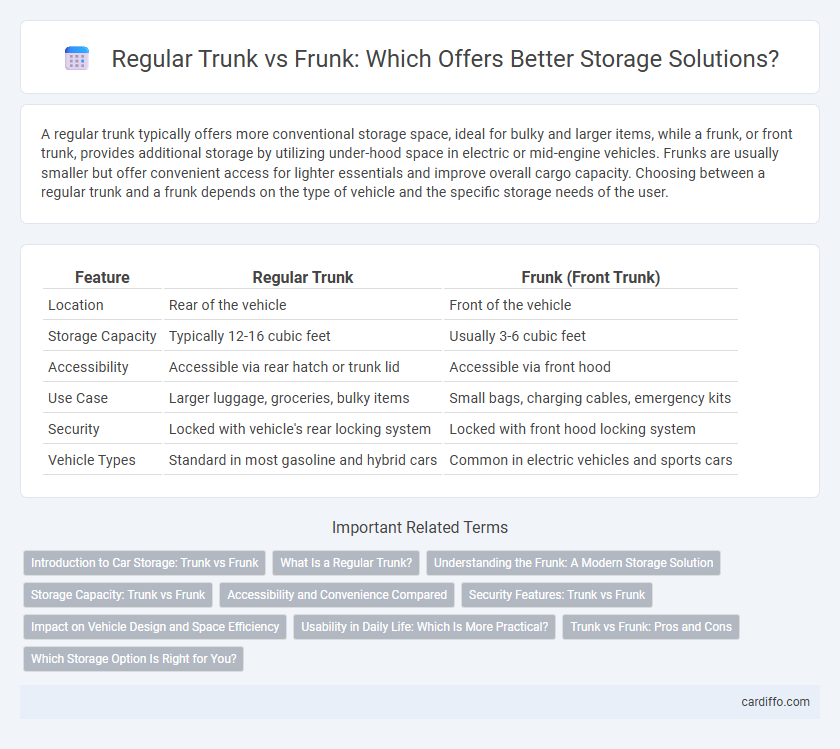Regular Trunk vs Frunk: Which Offers Better Storage Solutions?