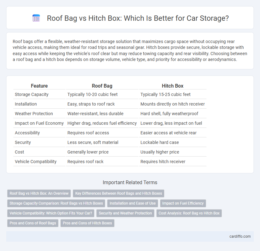 Roof Bag vs Hitch Box: Which Is Better for Car Storage?