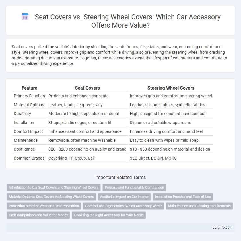 Seat Covers vs. Steering Wheel Covers: Which Car Accessory Offers More Value?