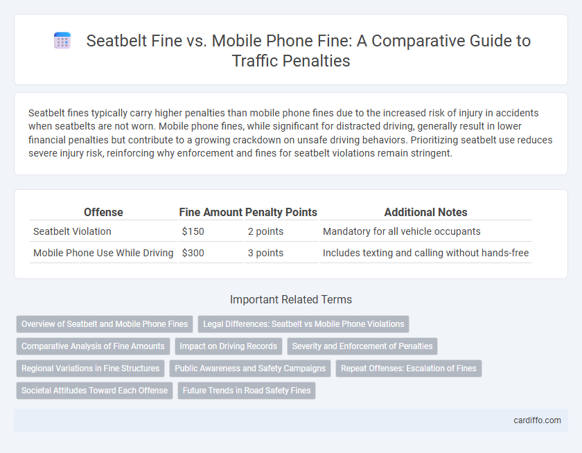 Seatbelt Fine vs. Mobile Phone Fine: A Comparative Guide to Traffic Penalties