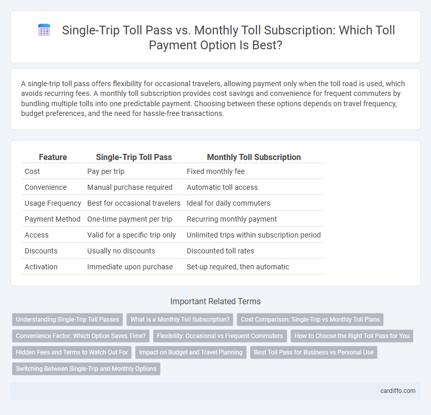 Single-Trip Toll Pass vs. Monthly Toll Subscription: Which Toll Payment Option Is Best?