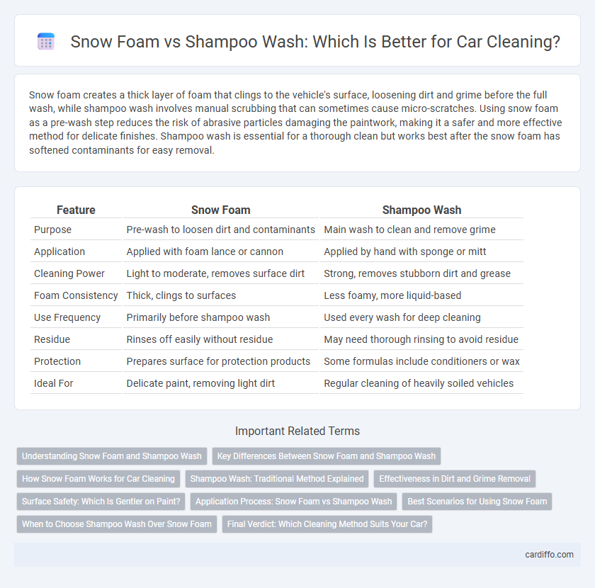 Snow Foam vs Shampoo Wash: Which Is Better for Car Cleaning?