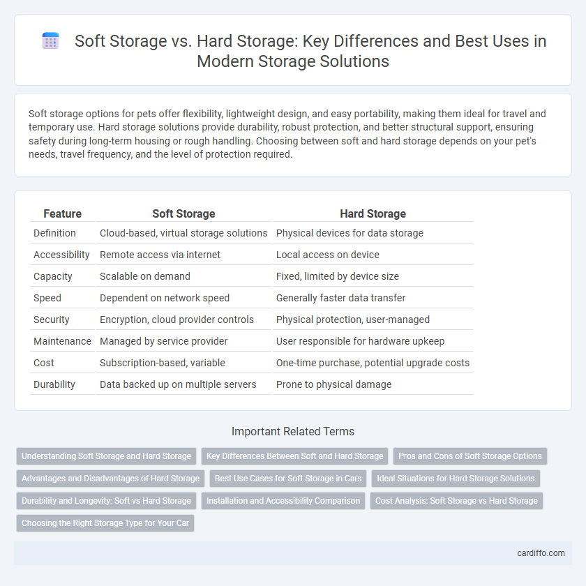 Soft Storage vs. Hard Storage: Key Differences and Best Uses in Modern Storage Solutions