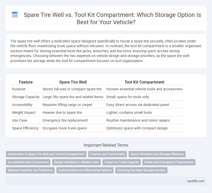 Spare Tire Well vs. Tool Kit Compartment: Which Storage Option Is Best for Your Vehicle?