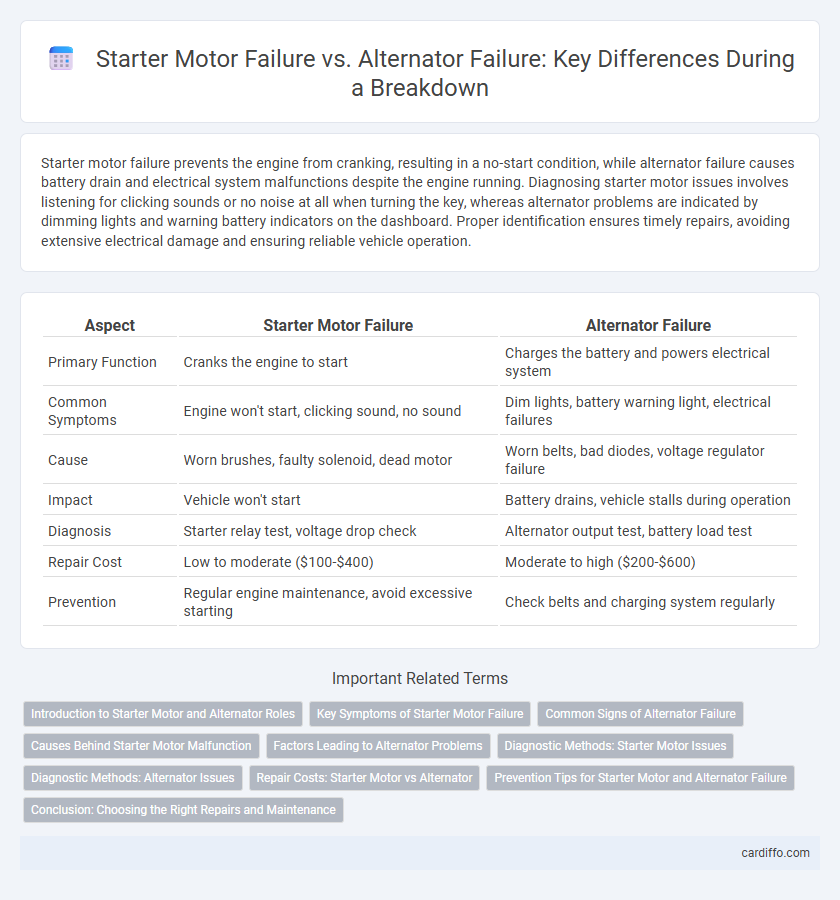 Starter Motor Failure vs. Alternator Failure: Key Differences During a Breakdown