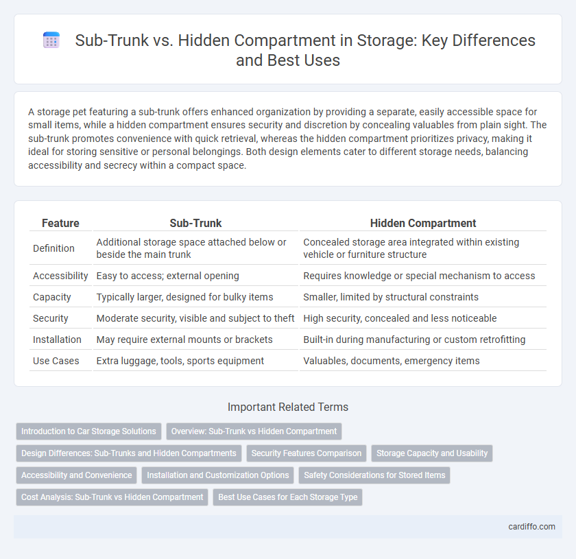 Sub-Trunk vs. Hidden Compartment in Storage: Key Differences and Best Uses