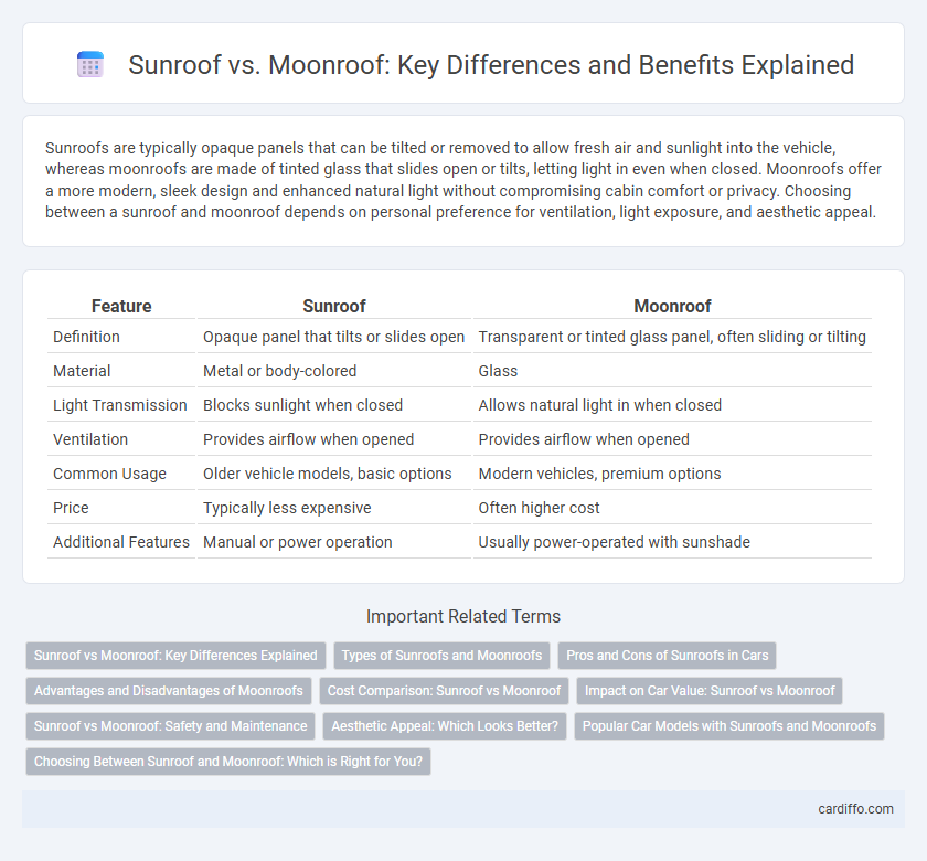 Sunroof vs. Moonroof: Key Differences and Benefits Explained