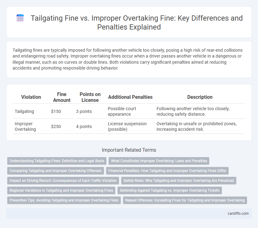 Tailgating Fine vs. Improper Overtaking Fine: Key Differences and Penalties Explained