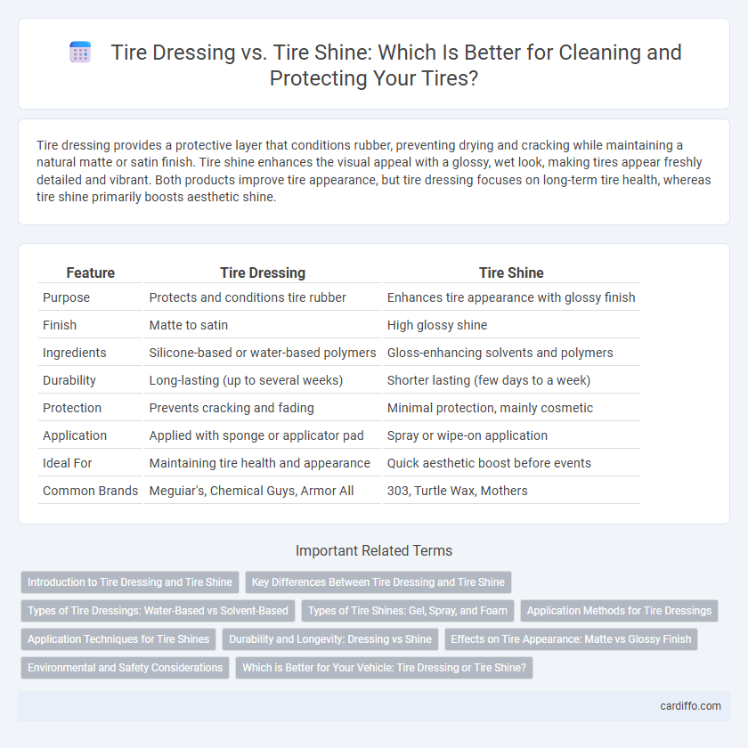 Tire Dressing vs. Tire Shine: Which Is Better for Cleaning and Protecting Your Tires?