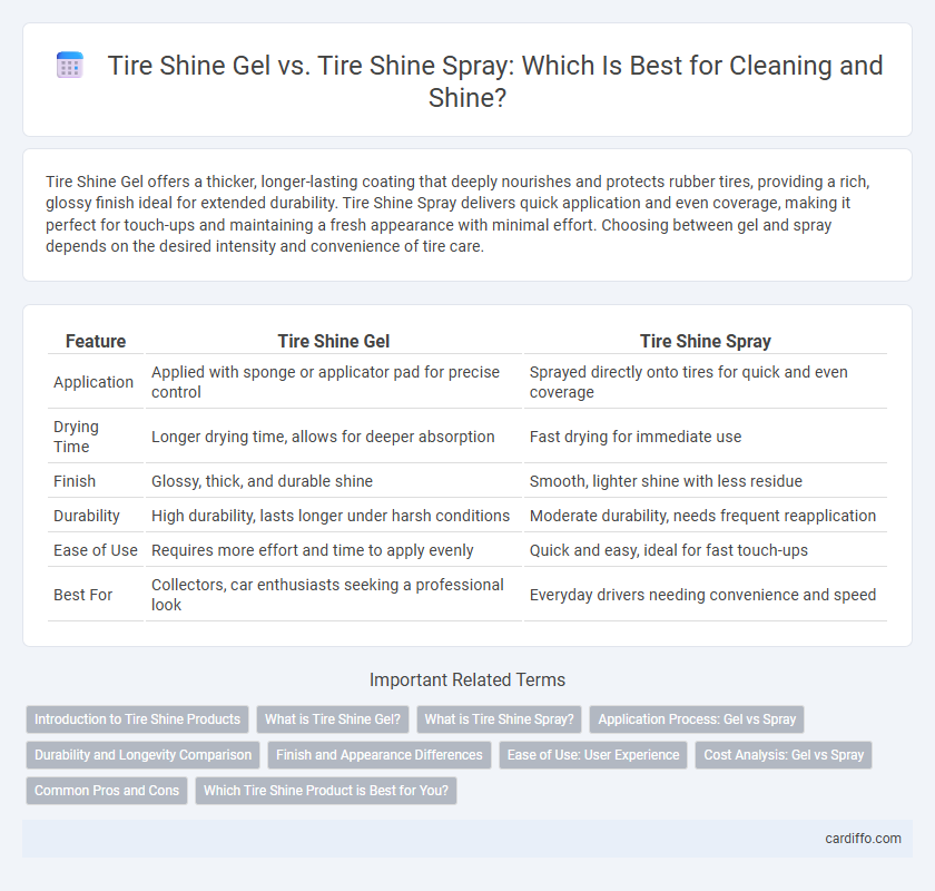 Tire Shine Gel vs. Tire Shine Spray: Which Is Best for Cleaning and Shine?