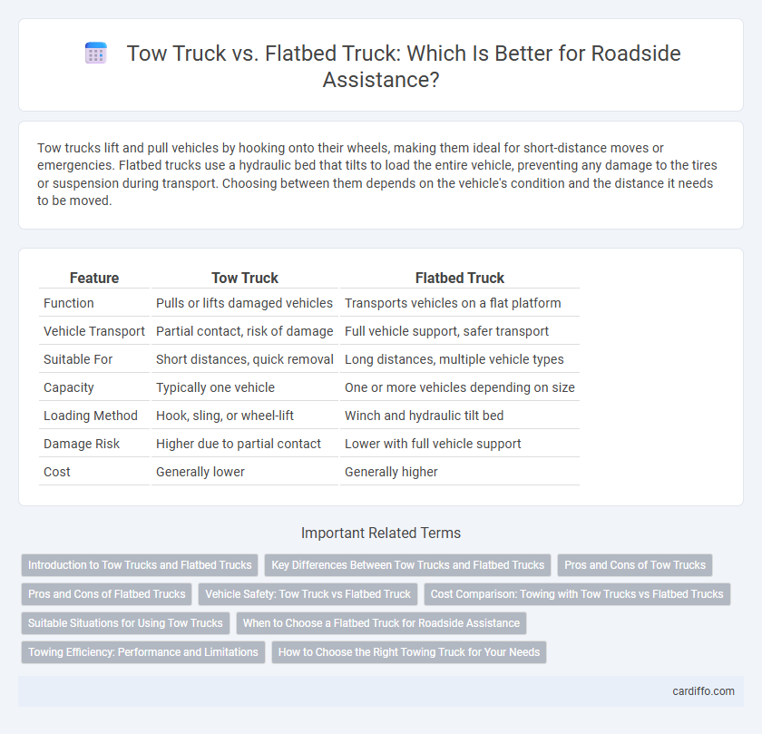 Tow Truck vs. Flatbed Truck: Which Is Better for Roadside Assistance?