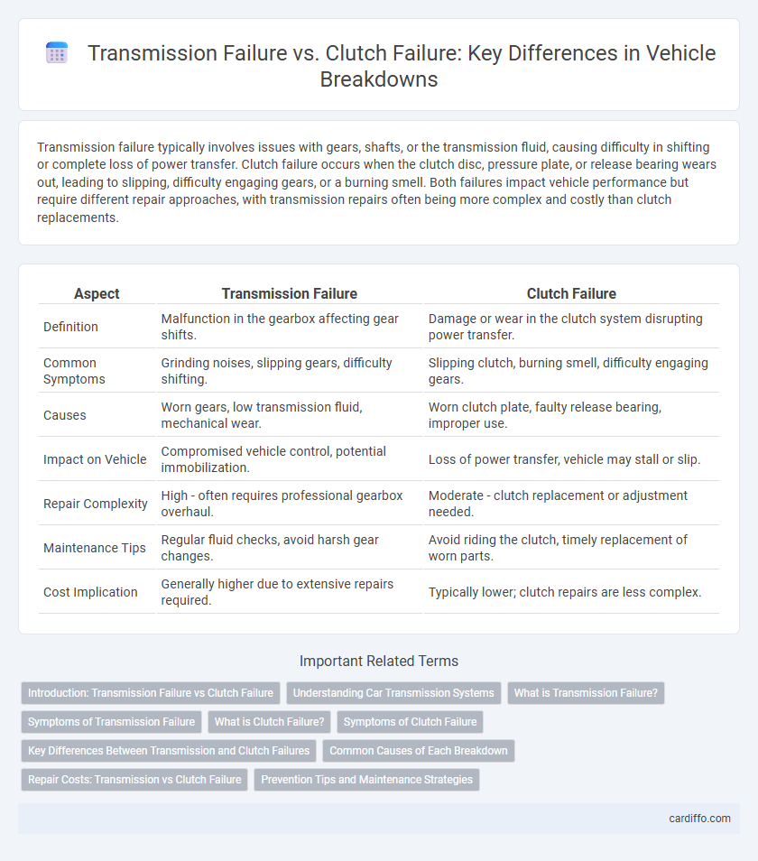 Transmission Failure vs. Clutch Failure: Key Differences in Vehicle Breakdowns