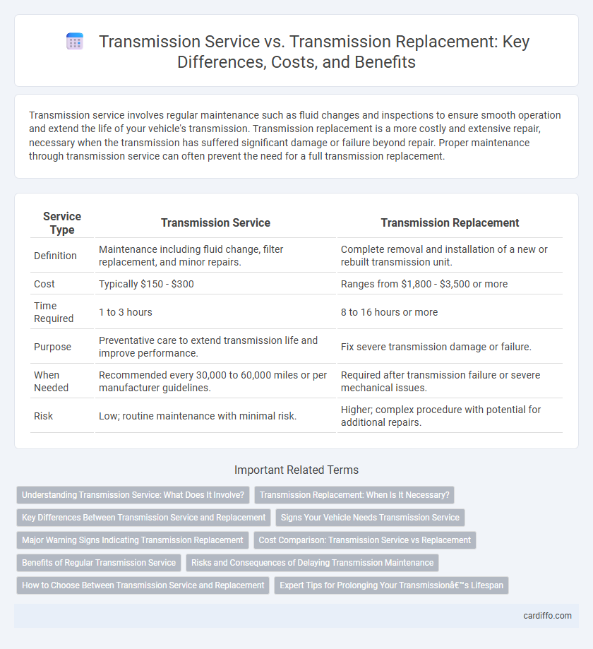 Transmission Service vs. Transmission Replacement: Key Differences, Costs, and Benefits