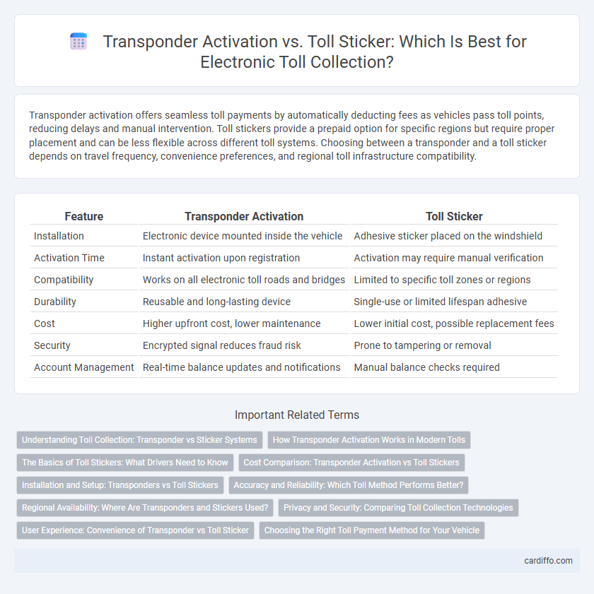 Transponder Activation vs. Toll Sticker: Which Is Best for Electronic Toll Collection?