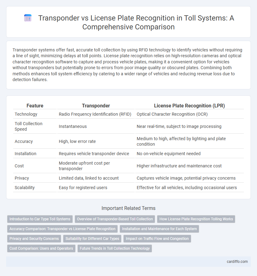 Transponder vs License Plate Recognition in Toll Systems: A Comprehensive Comparison