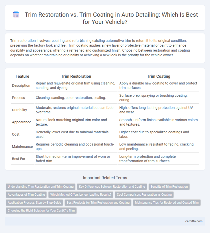 Trim Restoration vs. Trim Coating in Auto Detailing: Which Is Best for Your Vehicle?