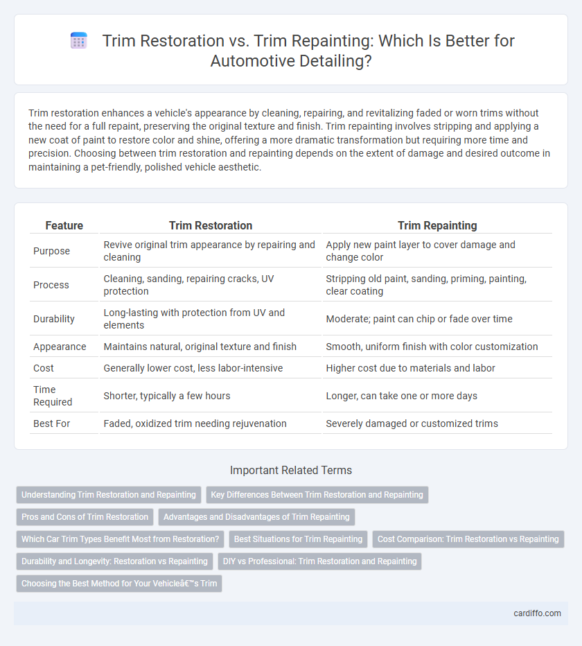 Trim Restoration vs. Trim Repainting: Which Is Better for Automotive Detailing?