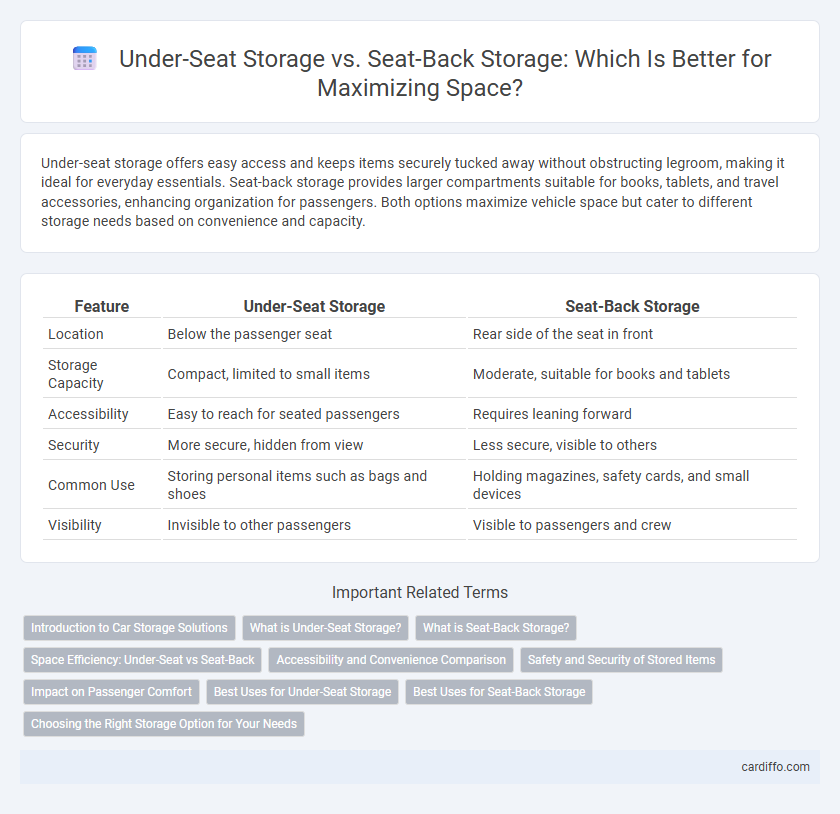 Under-Seat Storage vs. Seat-Back Storage: Which Is Better for Maximizing Space?