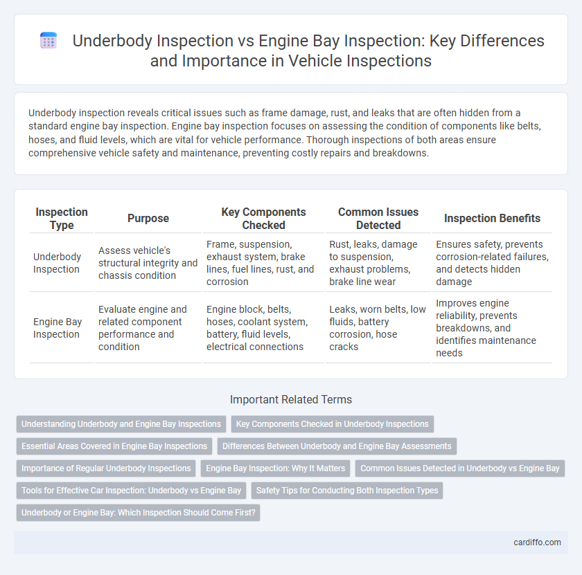 Underbody Inspection vs Engine Bay Inspection: Key Differences and Importance in Vehicle Inspections