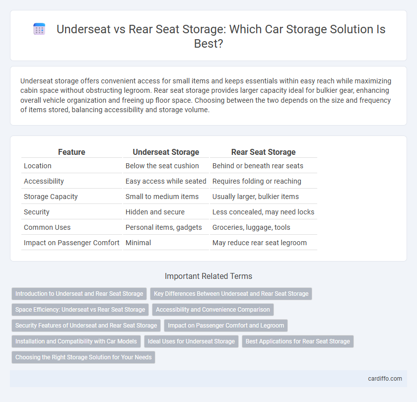 Underseat vs Rear Seat Storage: Which Car Storage Solution Is Best?