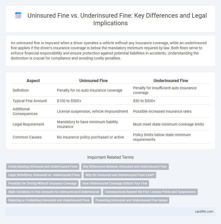 Uninsured Fine vs. Underinsured Fine: Key Differences and Legal Implications