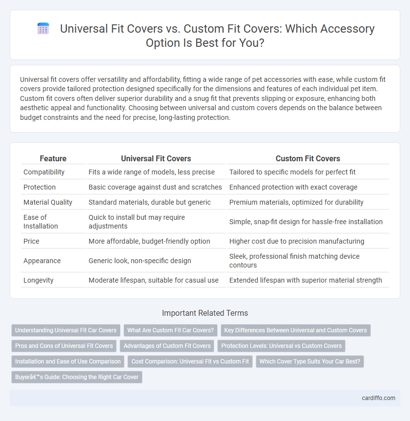Universal Fit Covers vs. Custom Fit Covers: Which Accessory Option Is Best for You?