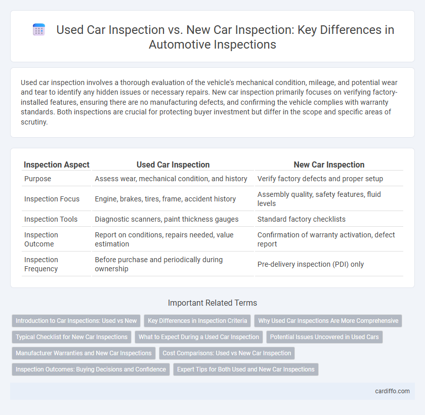 Used Car Inspection vs. New Car Inspection: Key Differences in Automotive Inspections