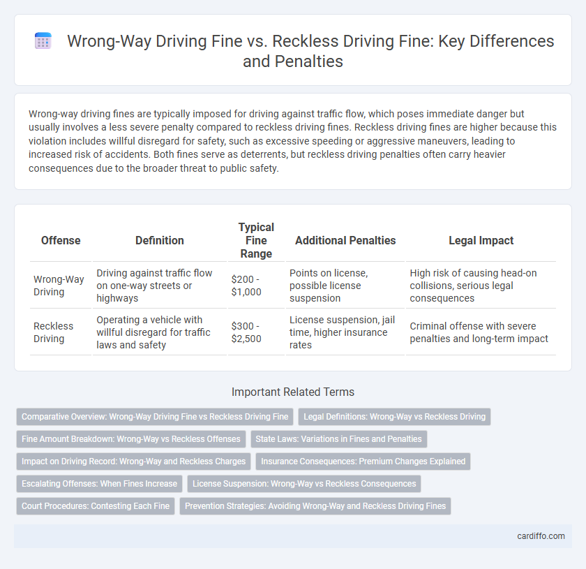 Wrong-Way Driving Fine vs. Reckless Driving Fine: Key Differences and Penalties