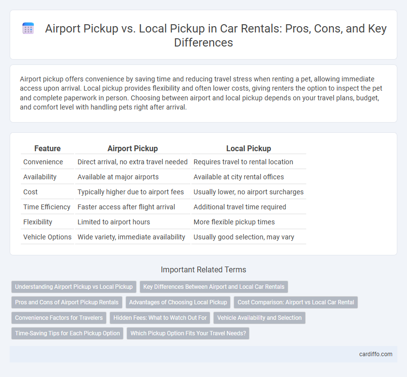 Airport Pickup vs. Local Pickup in Car Rentals: Pros, Cons, and Key Differences