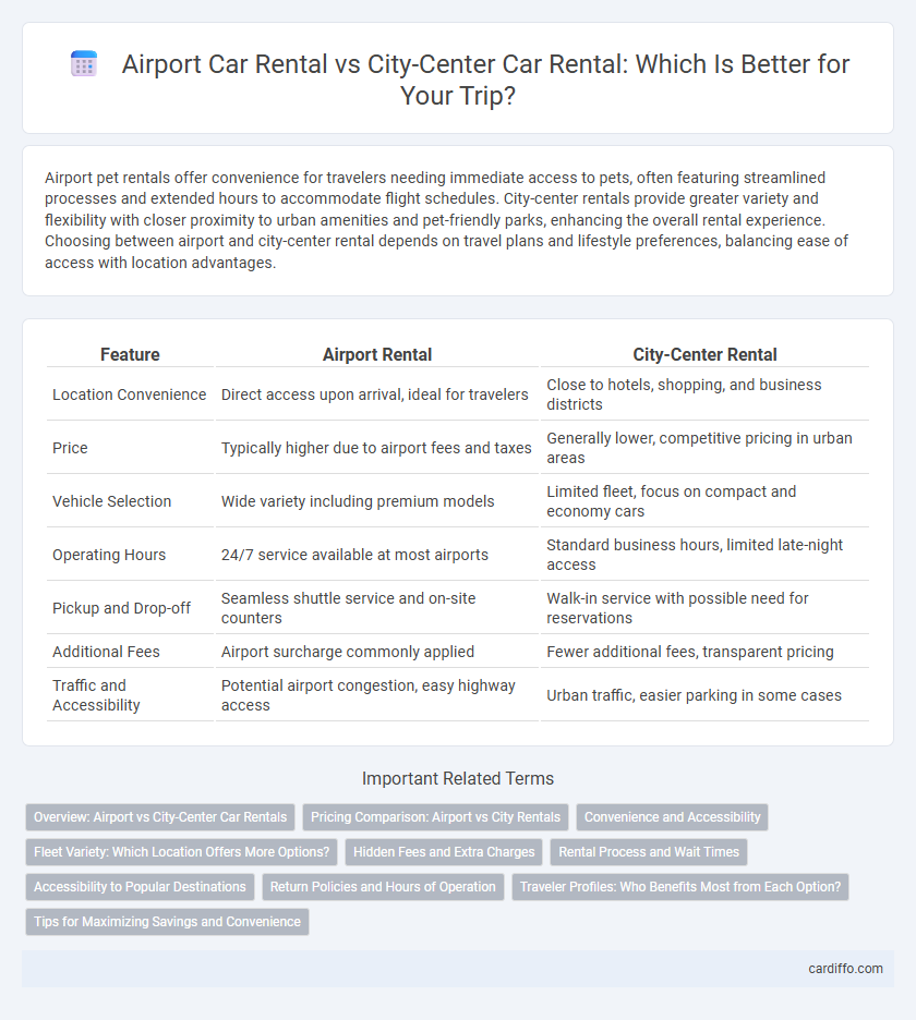 Airport Car Rental vs City-Center Car Rental: Which Is Better for Your Trip?