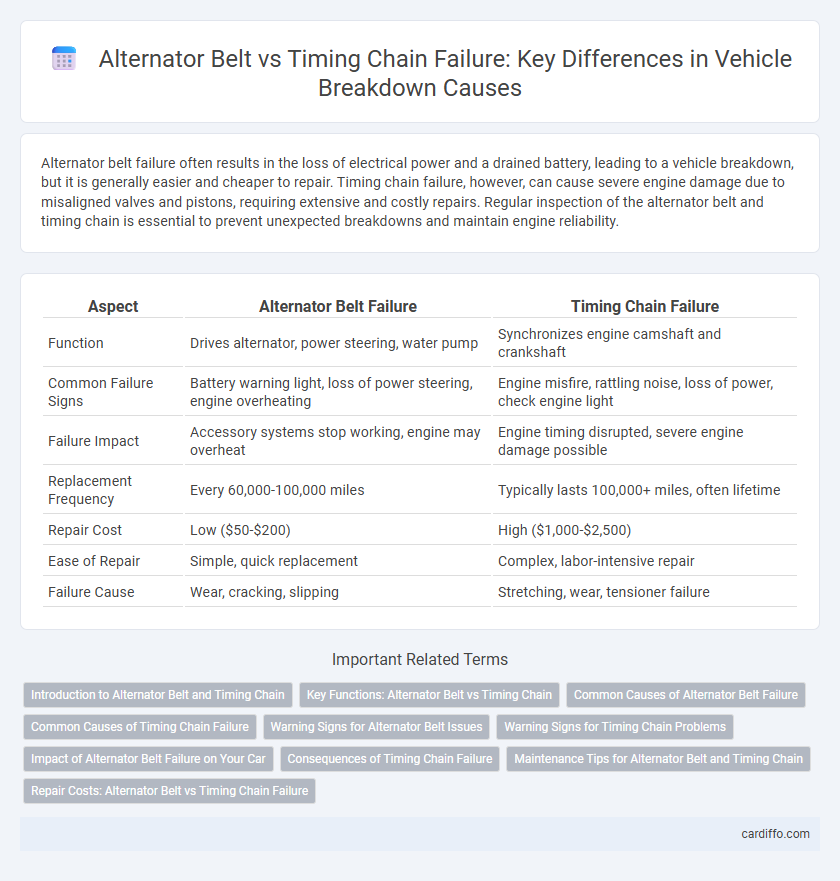 Alternator Belt vs Timing Chain Failure: Key Differences in Vehicle Breakdown Causes