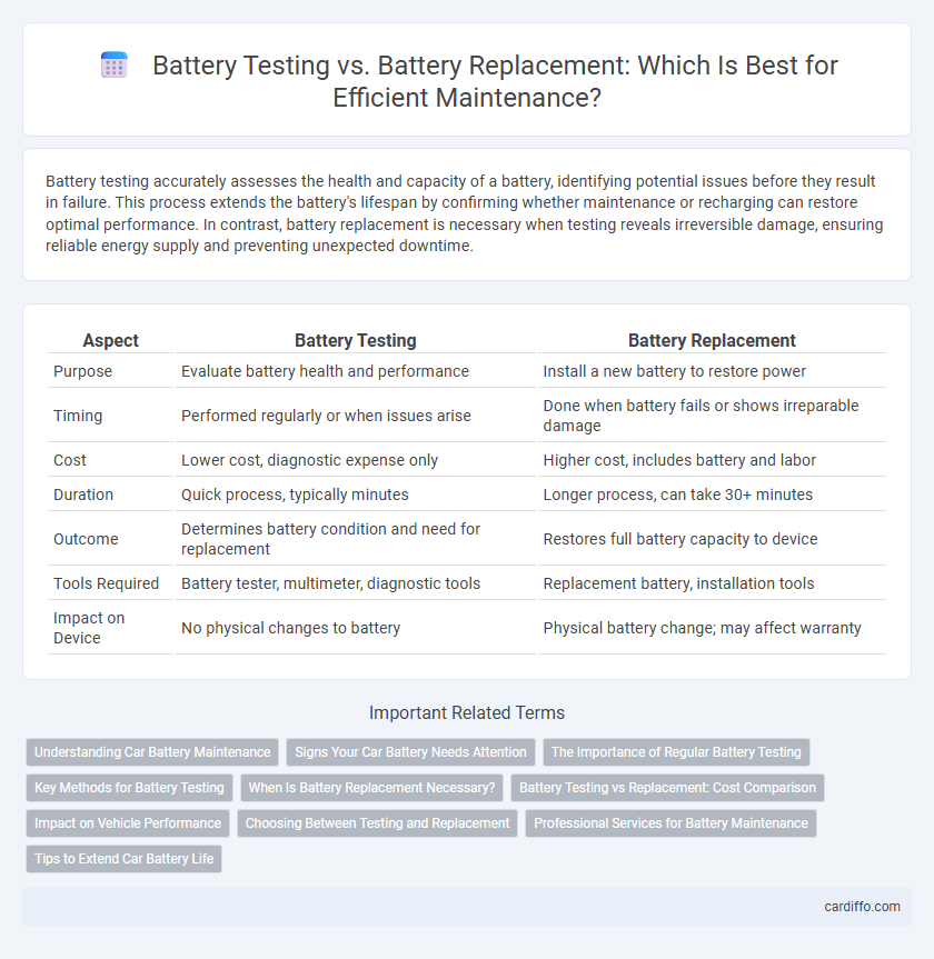 Battery Testing vs. Battery Replacement: Which Is Best for Efficient Maintenance?