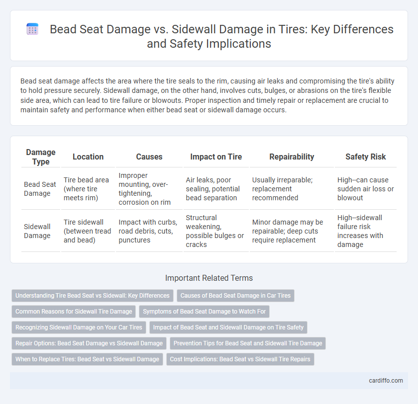 Bead Seat Damage vs. Sidewall Damage in Tires: Key Differences and Safety Implications