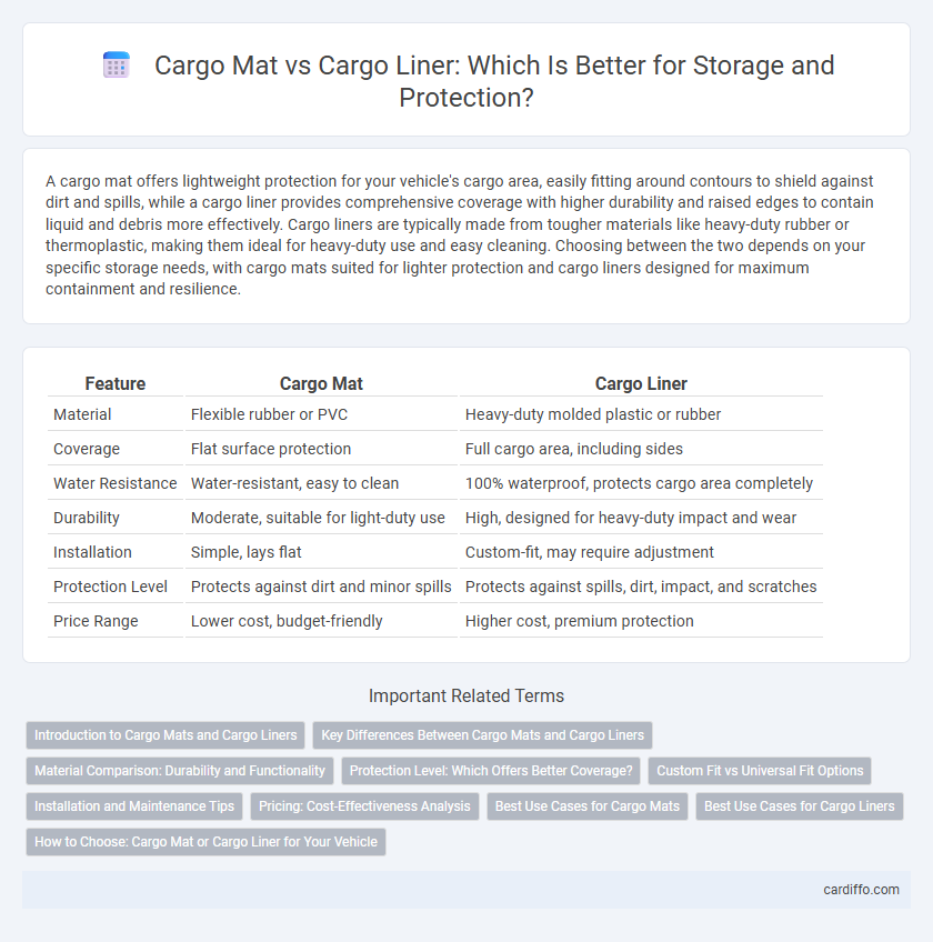 Cargo Mat vs Cargo Liner: Which Is Better for Storage and Protection?