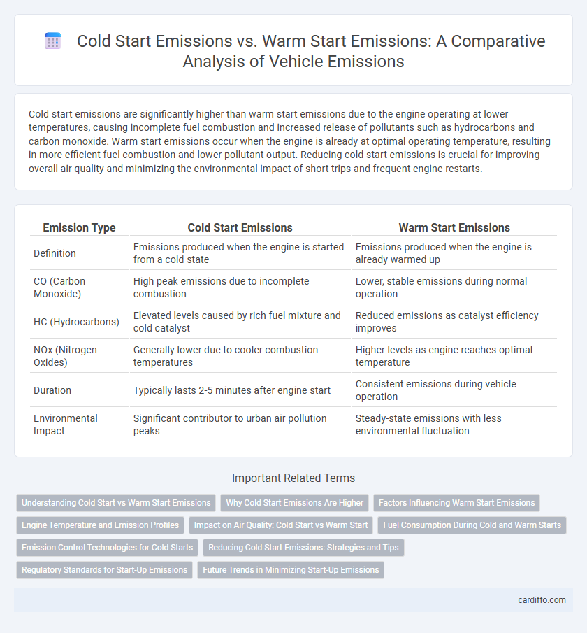Cold Start Emissions vs. Warm Start Emissions: A Comparative Analysis of Vehicle Emissions