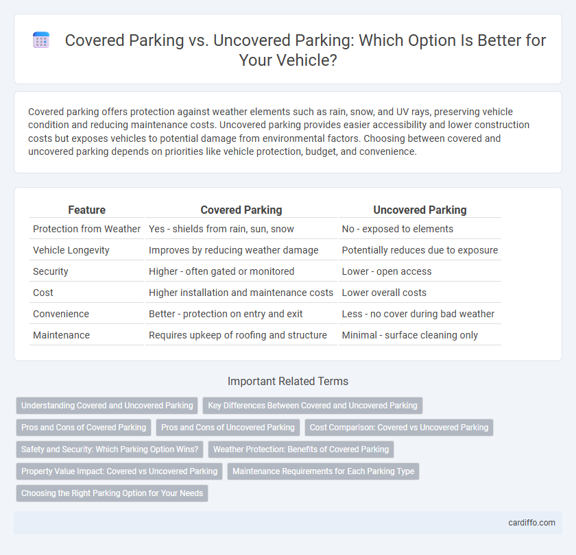 Covered Parking vs. Uncovered Parking: Which Option Is Better for Your Vehicle?