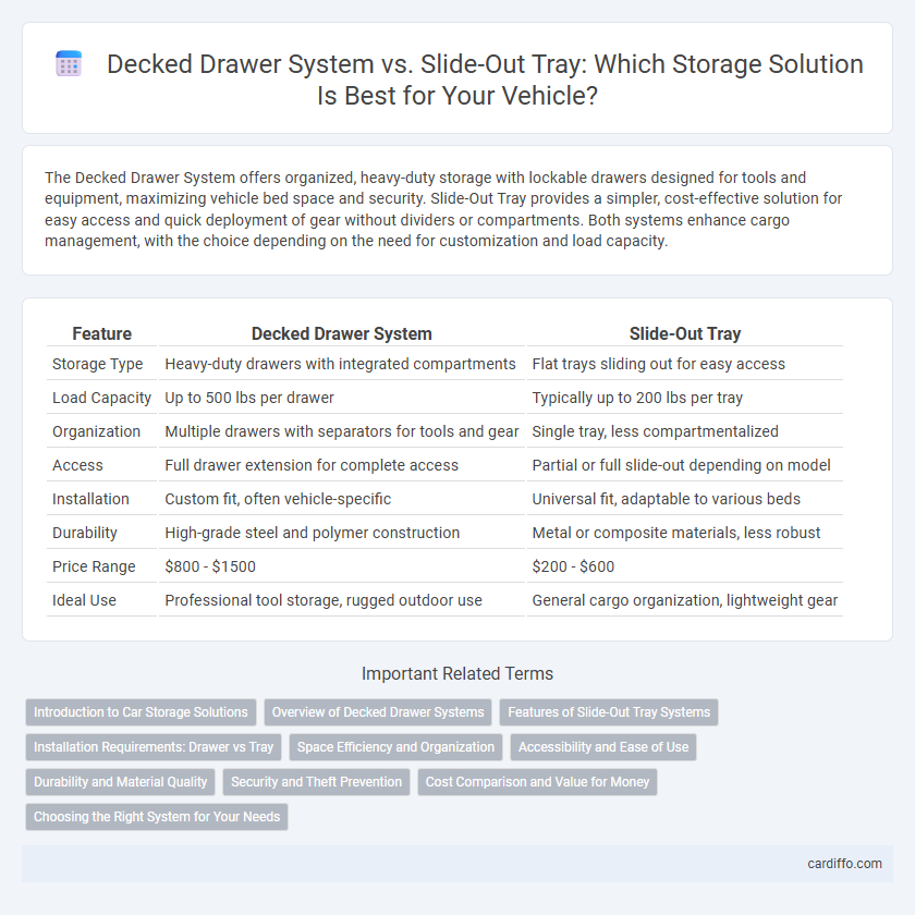 Decked Drawer System vs. Slide-Out Tray: Which Storage Solution Is Best for Your Vehicle?