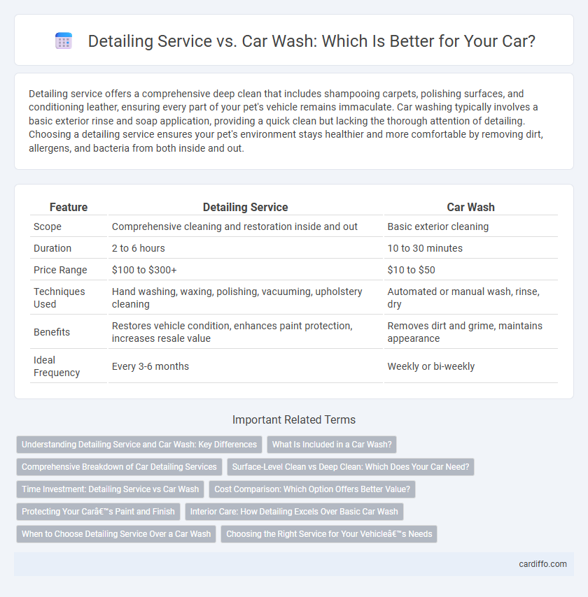 Detailing Service vs. Car Wash: Which Is Better for Your Car?