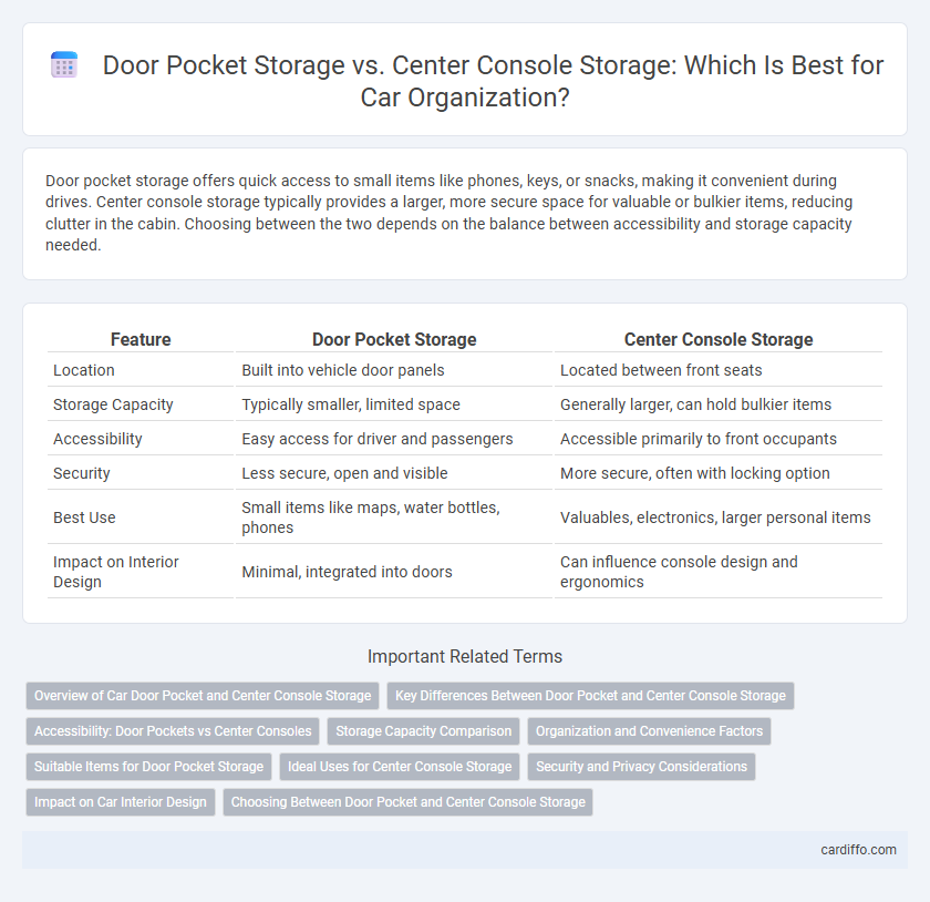 Door Pocket Storage vs. Center Console Storage: Which Is Best for Car Organization?