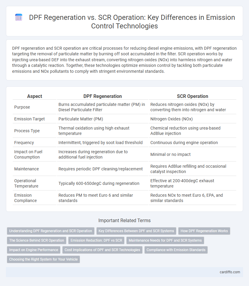 DPF Regeneration vs. SCR Operation: Key Differences in Emission Control Technologies