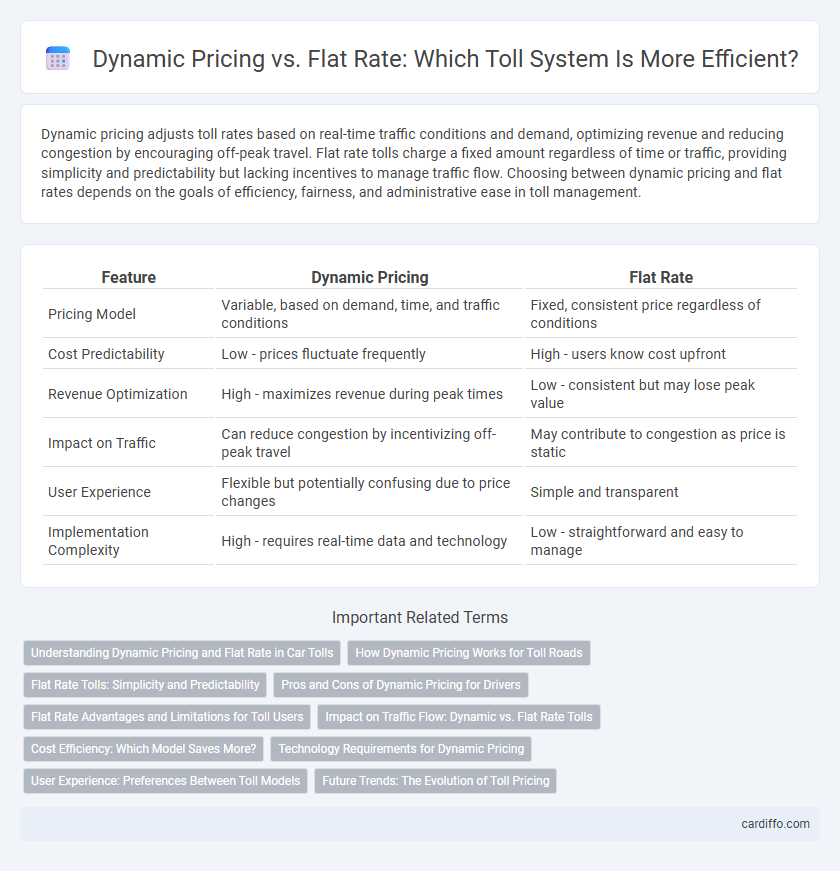 Dynamic Pricing vs. Flat Rate: Which Toll System Is More Efficient?