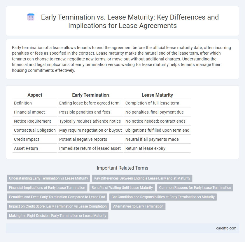 Early Termination vs. Lease Maturity: Key Differences and Implications for Lease Agreements