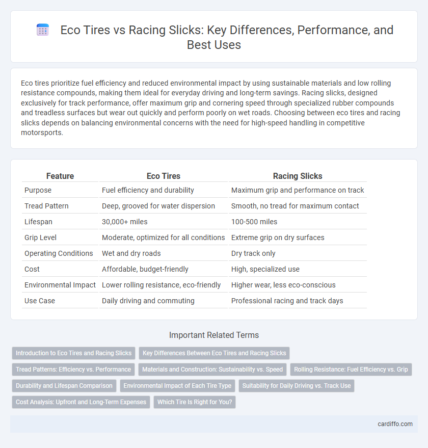 Eco Tires vs Racing Slicks: Key Differences, Performance, and Best Uses