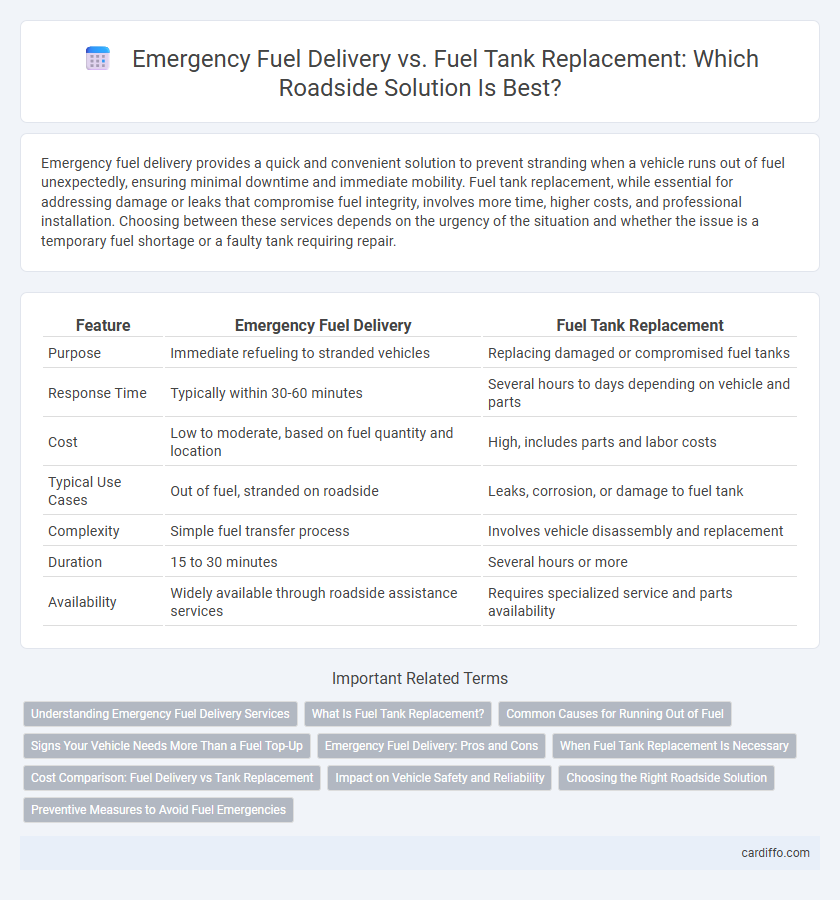 Emergency Fuel Delivery vs. Fuel Tank Replacement: Which Roadside Solution Is Best?