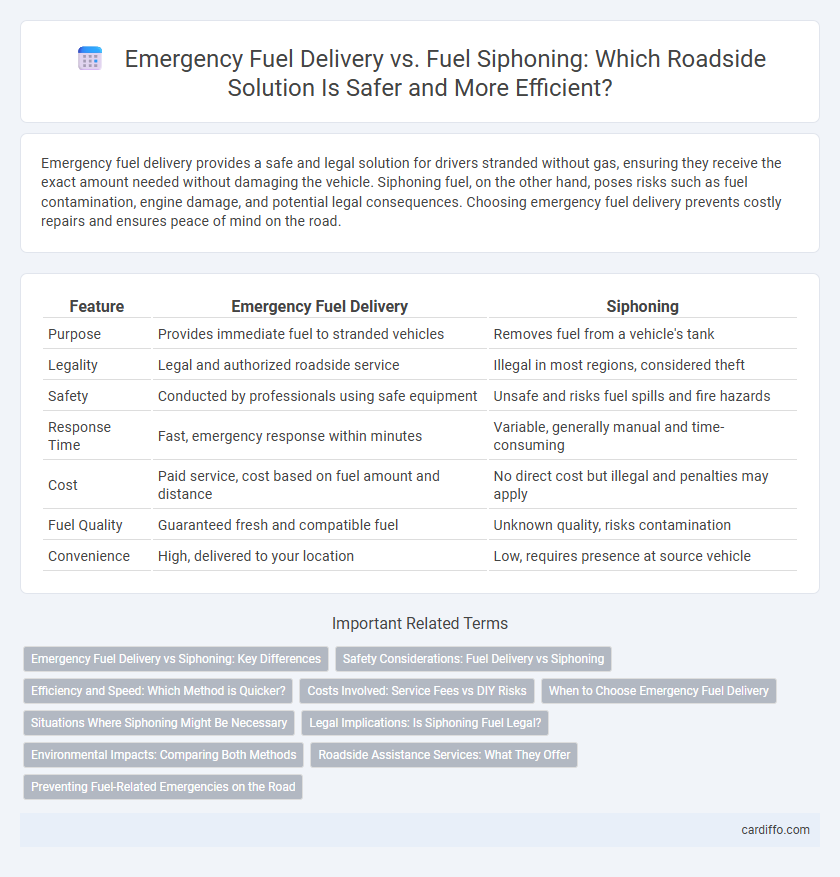Emergency Fuel Delivery vs. Fuel Siphoning: Which Roadside Solution Is Safer and More Efficient?