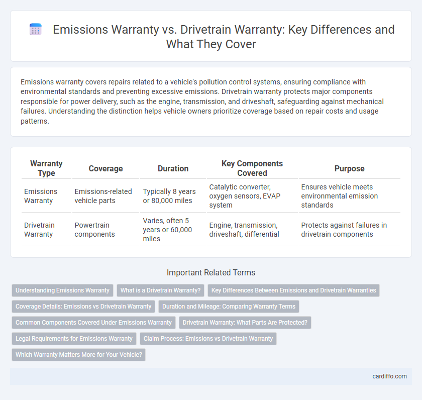 Emissions Warranty vs. Drivetrain Warranty: Key Differences and What They Cover