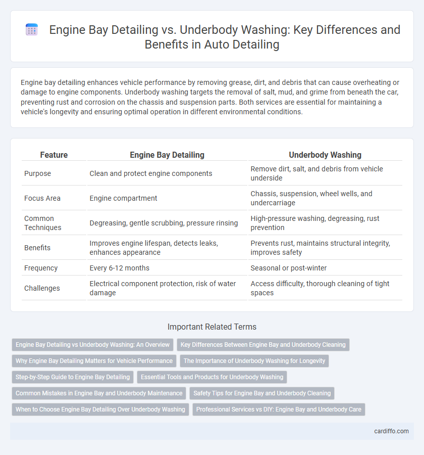 Engine Bay Detailing vs. Underbody Washing: Key Differences and Benefits in Auto Detailing