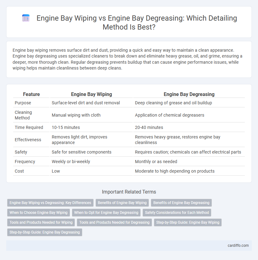 Engine Bay Wiping vs Engine Bay Degreasing: Which Detailing Method Is Best?