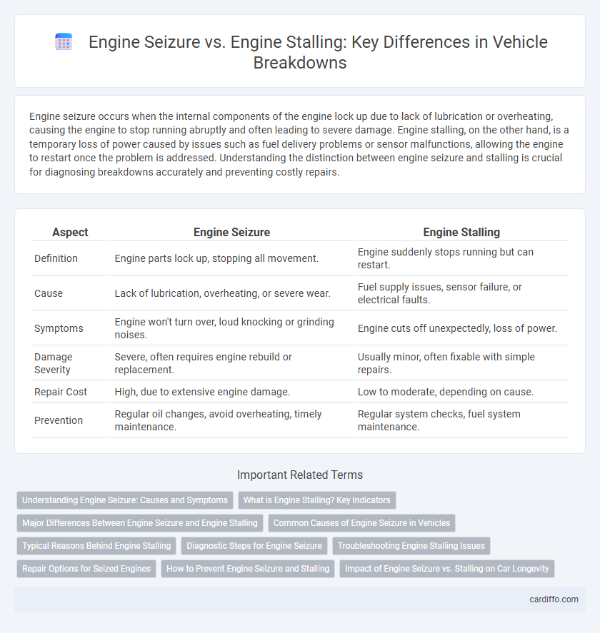 Engine Seizure vs. Engine Stalling: Key Differences in Vehicle Breakdowns